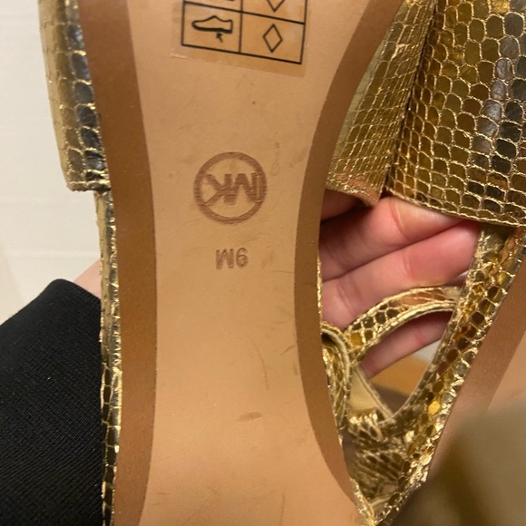 Michael Kors Gold Snakeskin Stiletto Heels - Picture 8 of 9